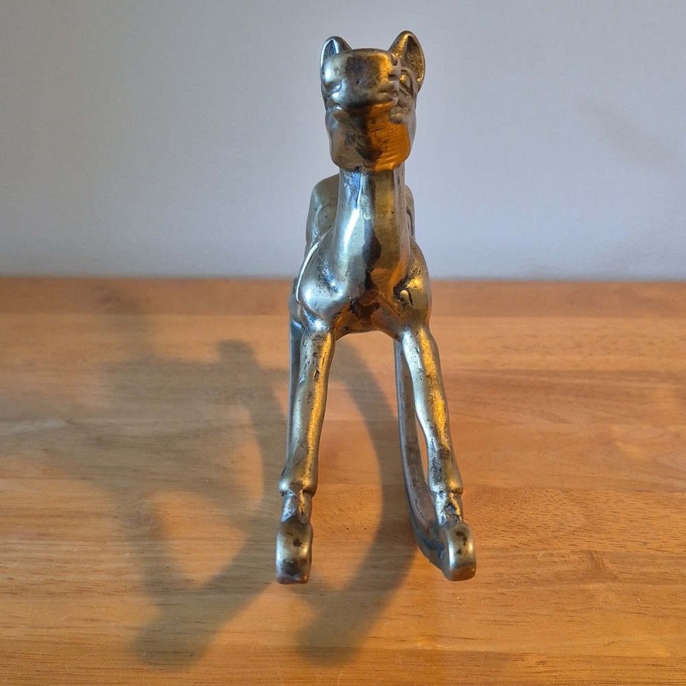 VINTAGE Solid Brass Rocking Horse Figurine Home Decor - Picture 3 of 15